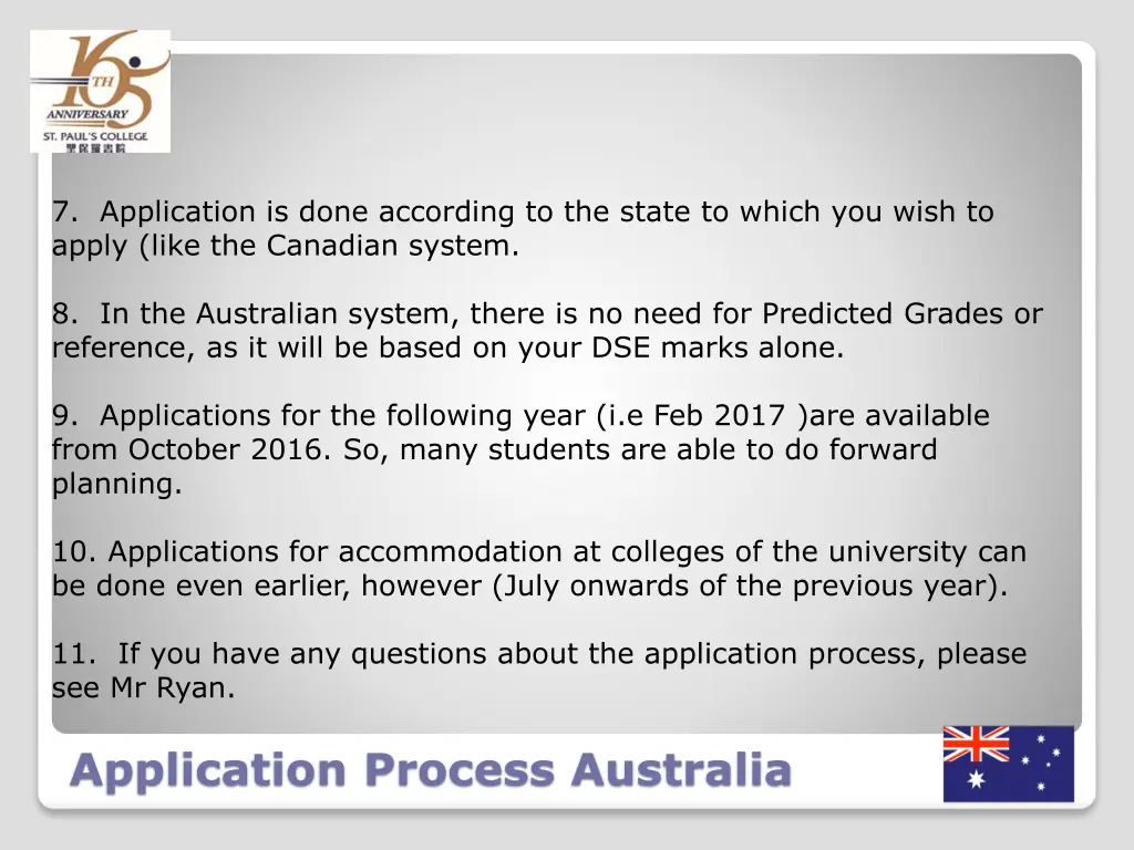 7 application is done according to the state