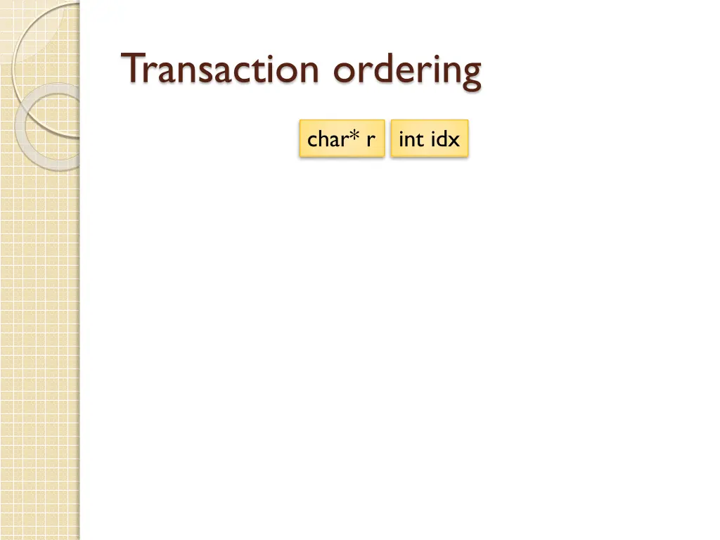 transaction ordering