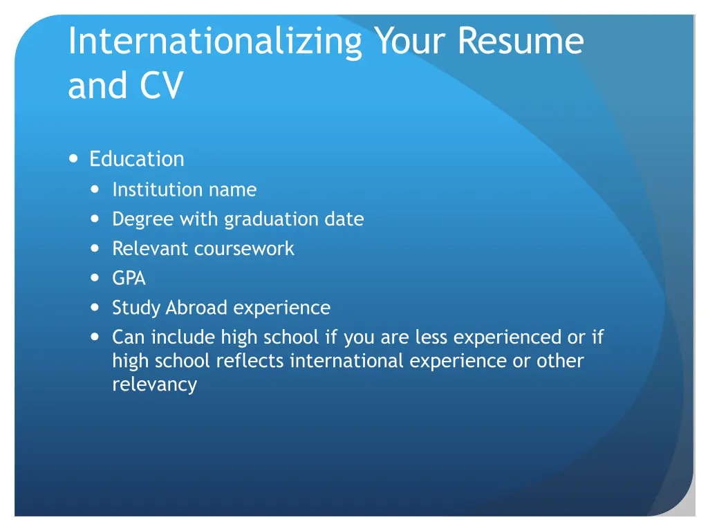 internationalizing your resume and cv 3