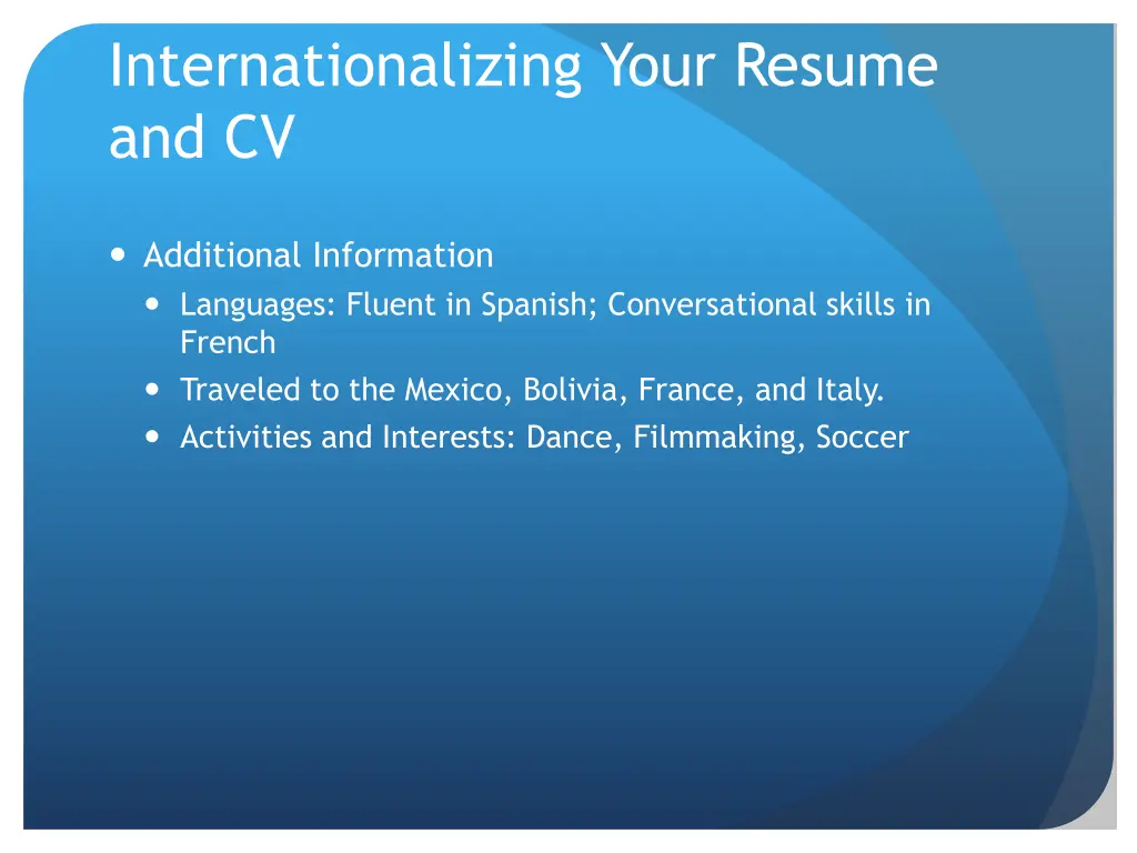 internationalizing your resume and cv 6