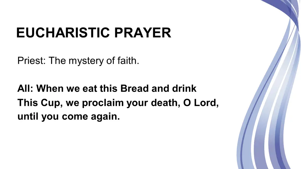 eucharistic prayer