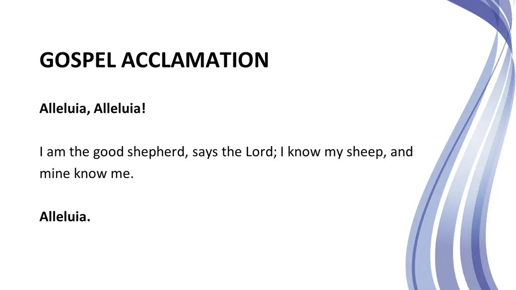 gospel acclamation