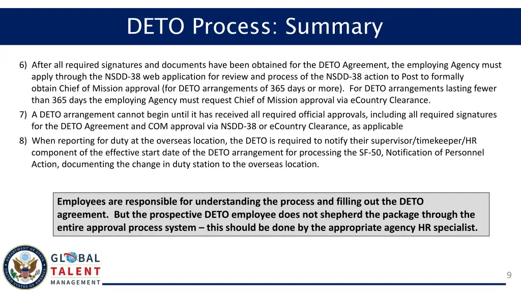 deto process summary 1