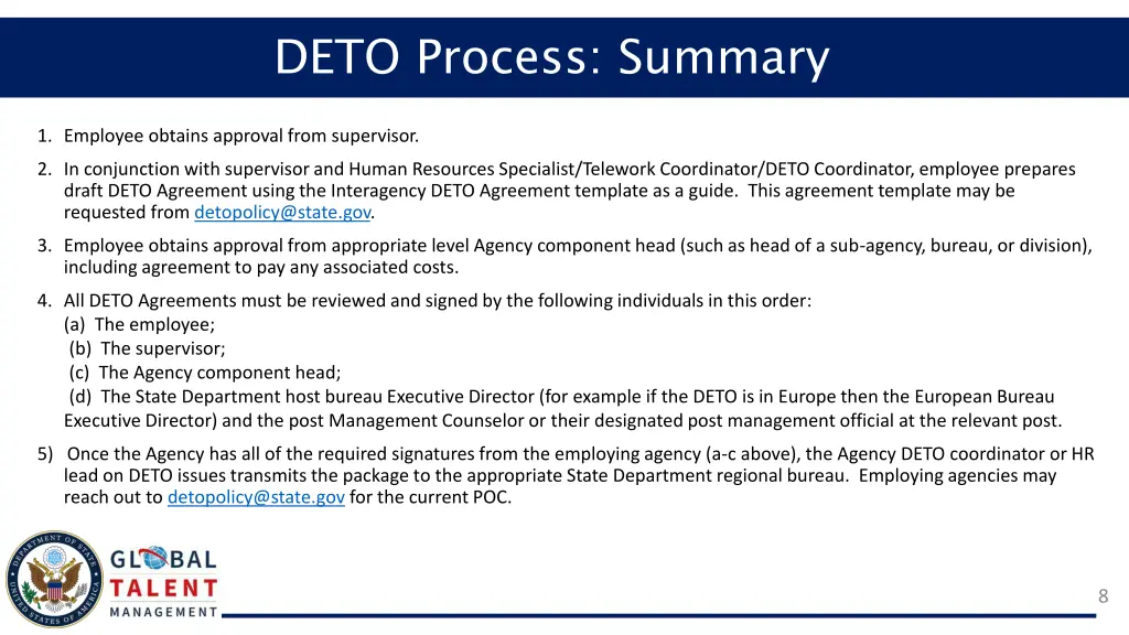 deto process summary