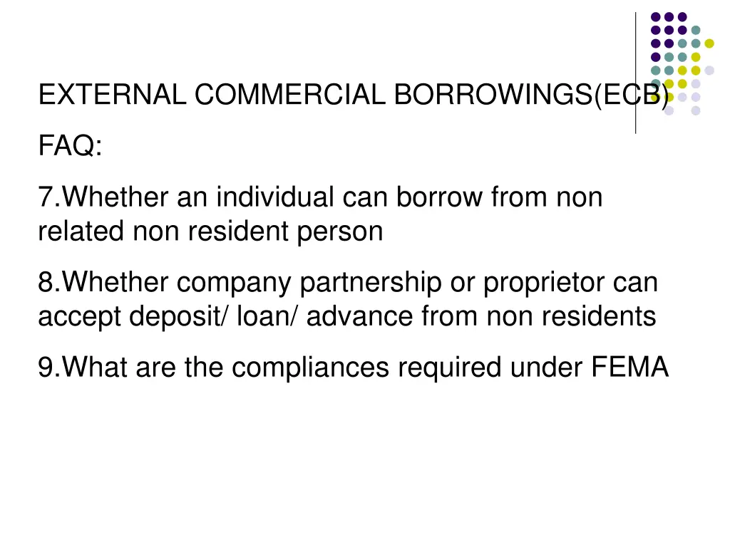 external commercial borrowings ecb 1