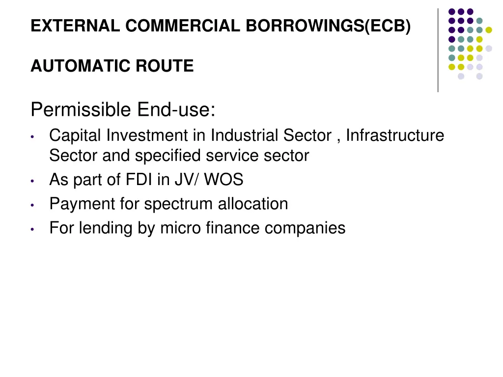 external commercial borrowings ecb 10