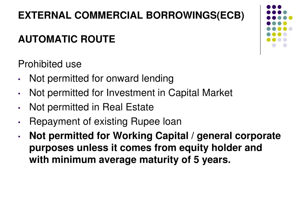 external commercial borrowings ecb 11