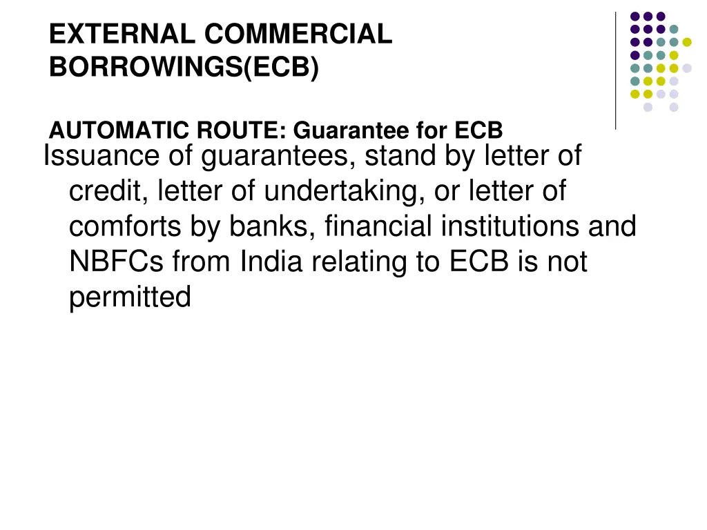 external commercial borrowings ecb 13