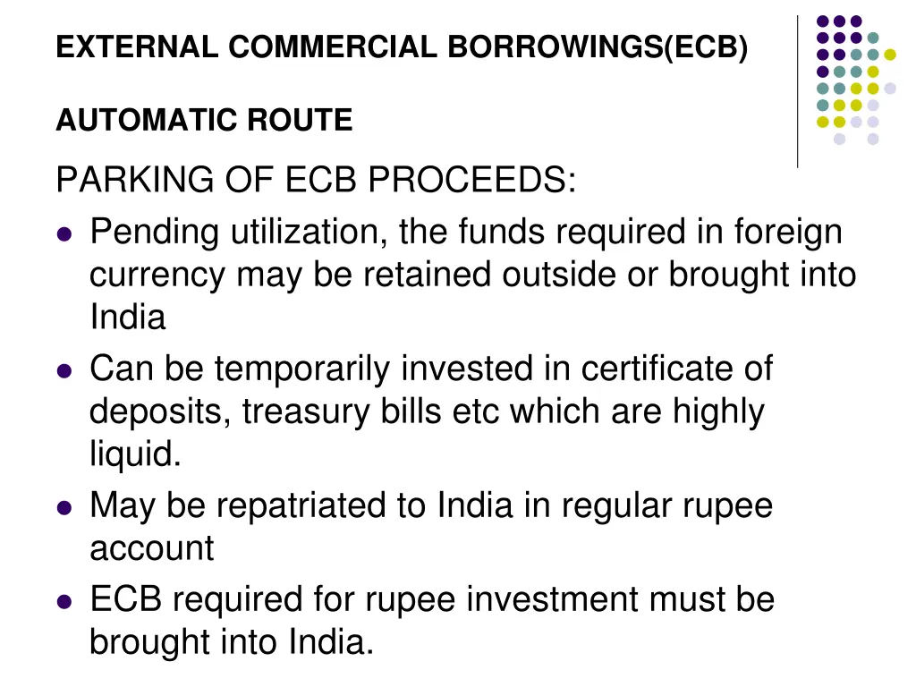 external commercial borrowings ecb 14