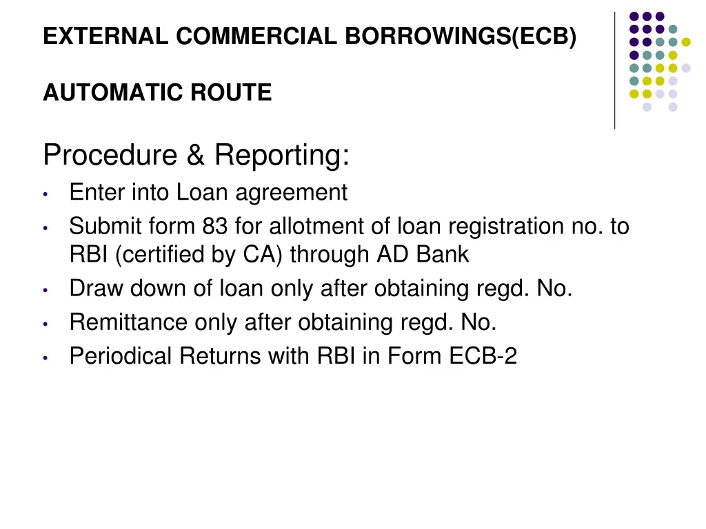 external commercial borrowings ecb 15