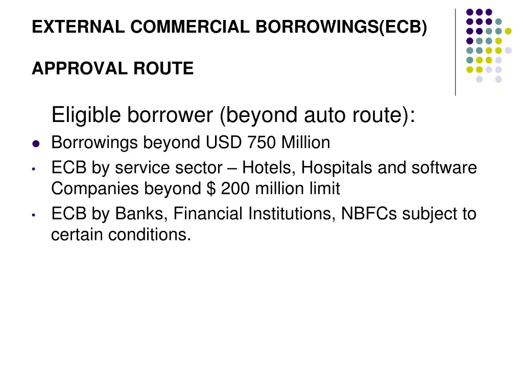 external commercial borrowings ecb 18