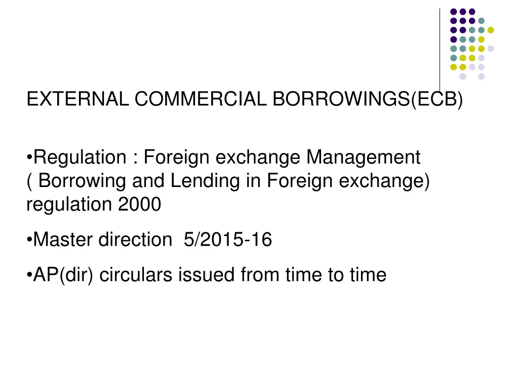 external commercial borrowings ecb 2