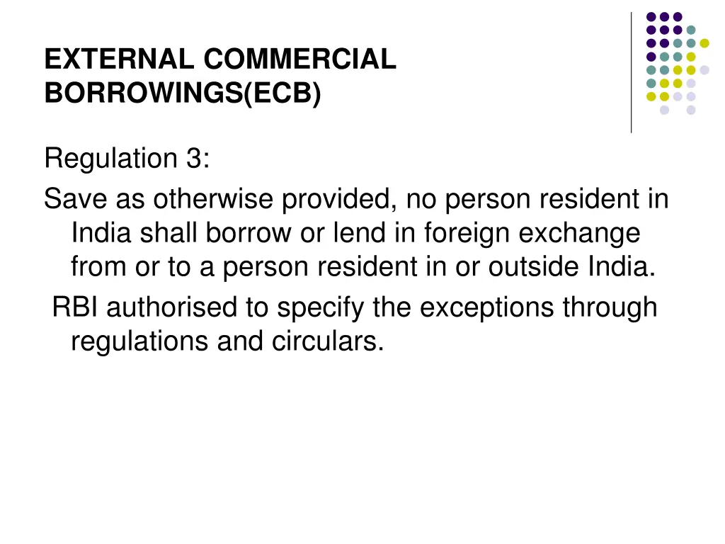 external commercial borrowings ecb 3