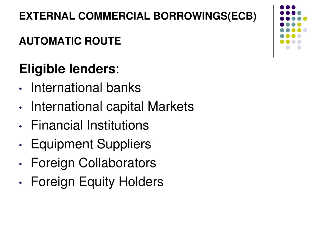 external commercial borrowings ecb 6