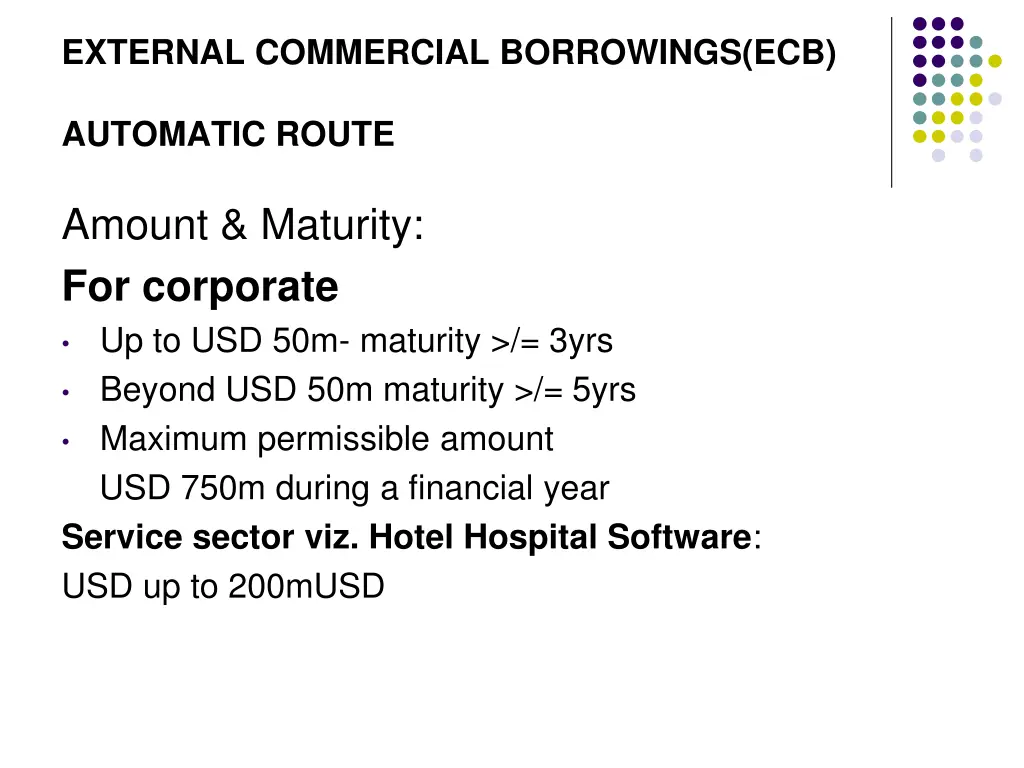 external commercial borrowings ecb 7