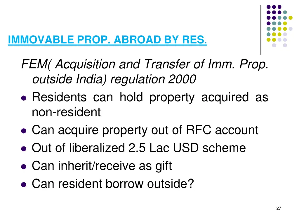 immovable prop abroad by res