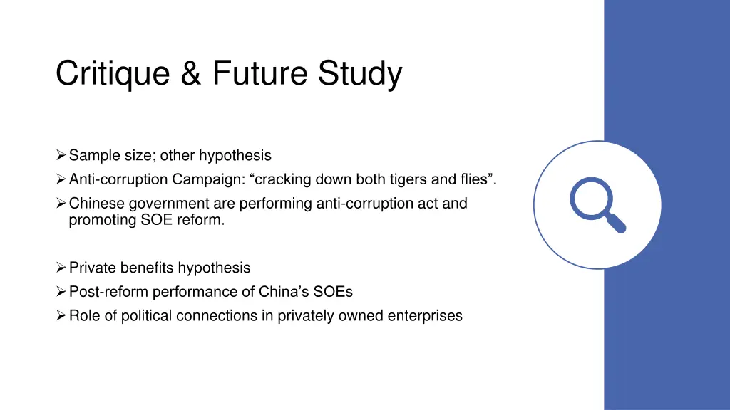 critique future study