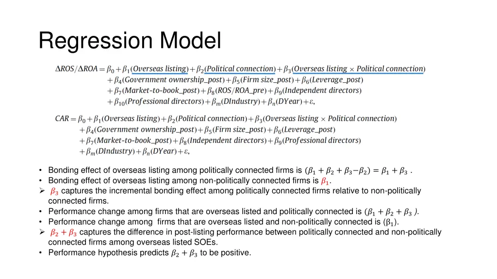 regression model