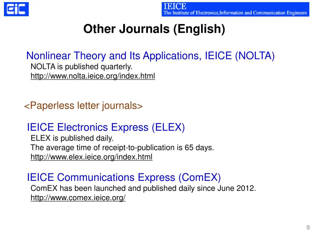 other journals english