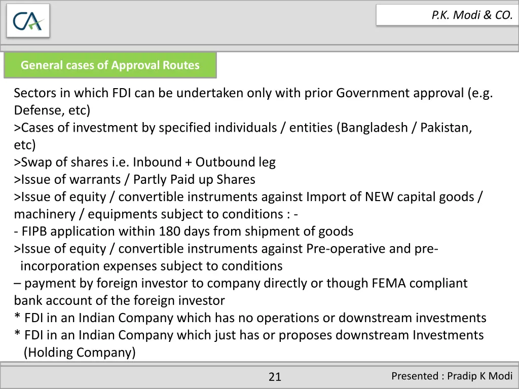 p k modi co 19