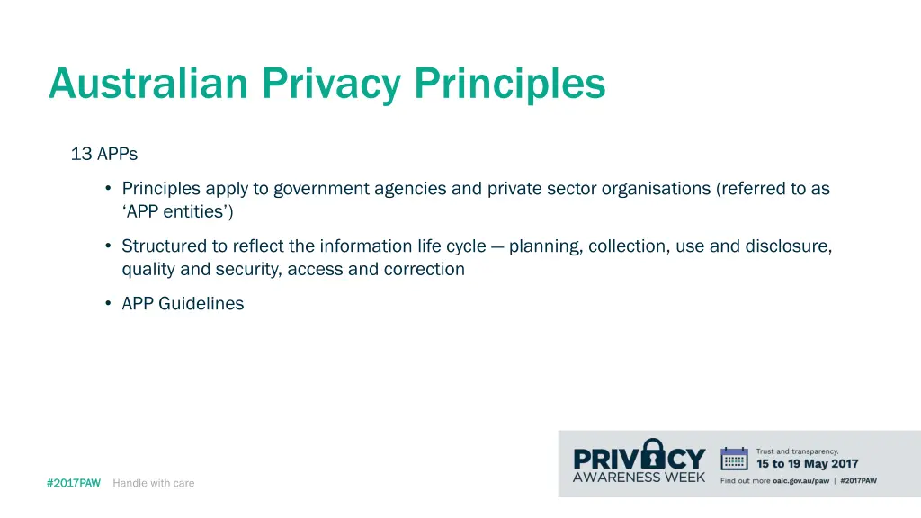 australian privacy principles