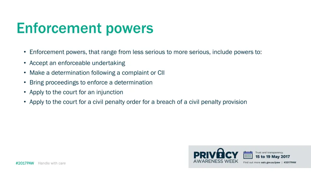 enforcement powers