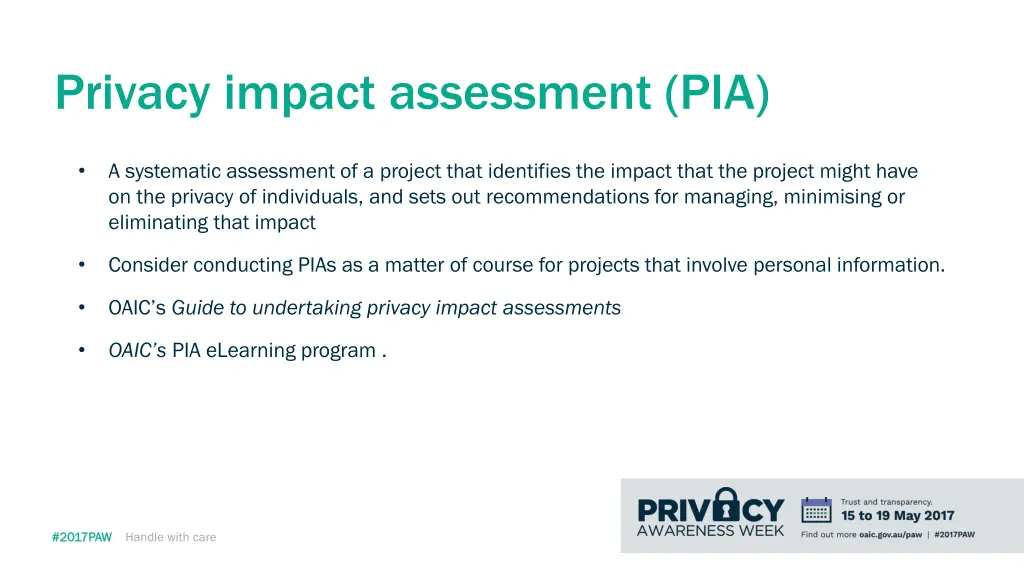 privacy impact assessment pia