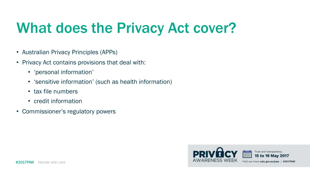 what does the privacy act cover