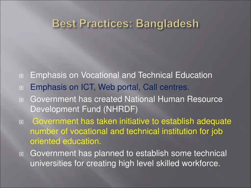 emphasis on vocational and technical education