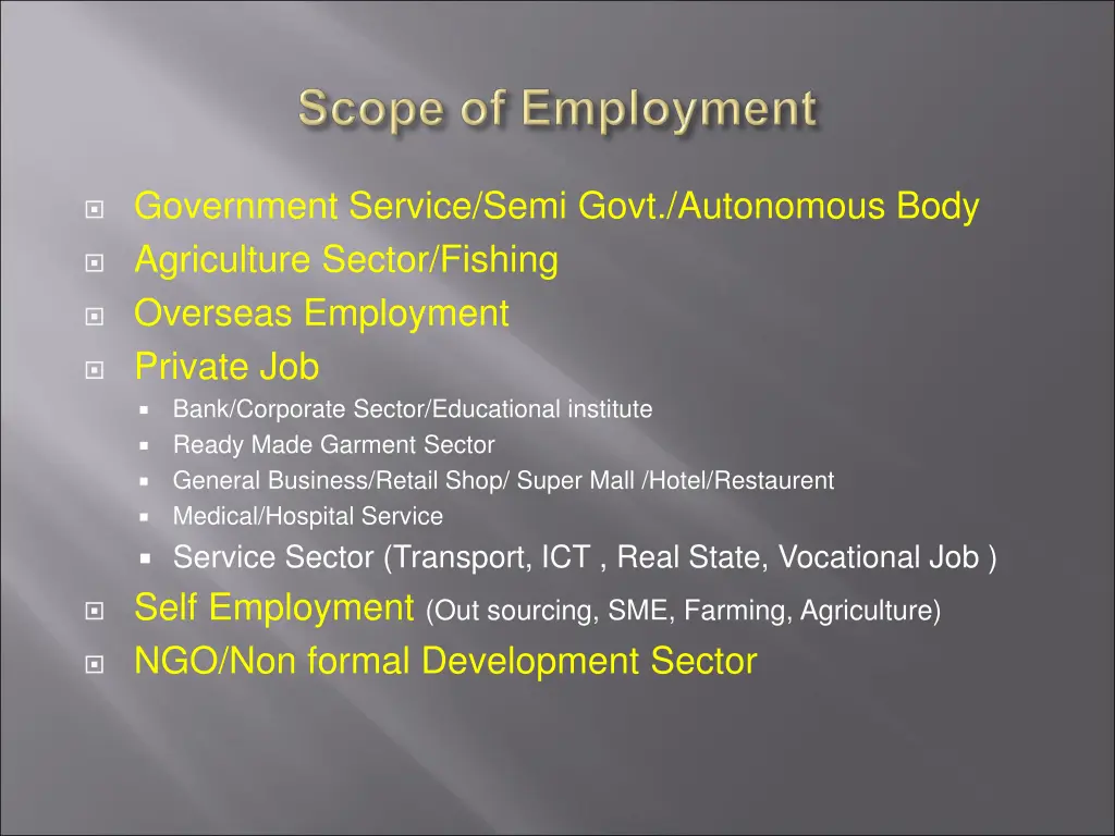 government service semi govt autonomous body