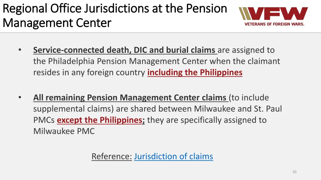 regional office jurisdictions at the pension 1