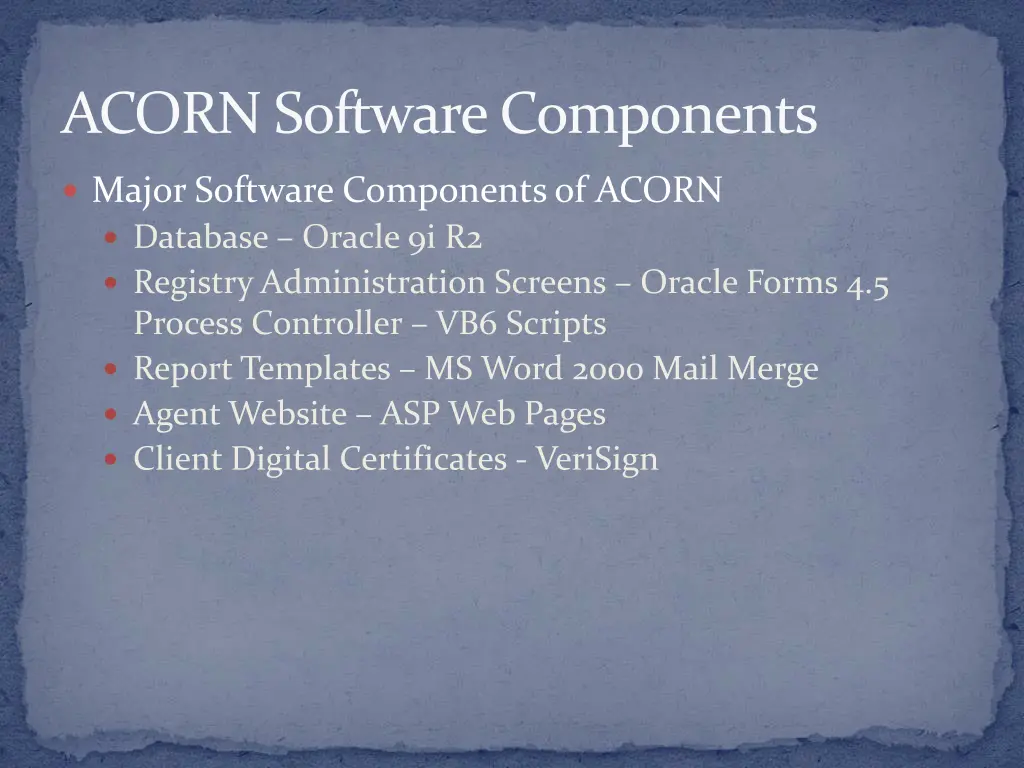 acorn software components