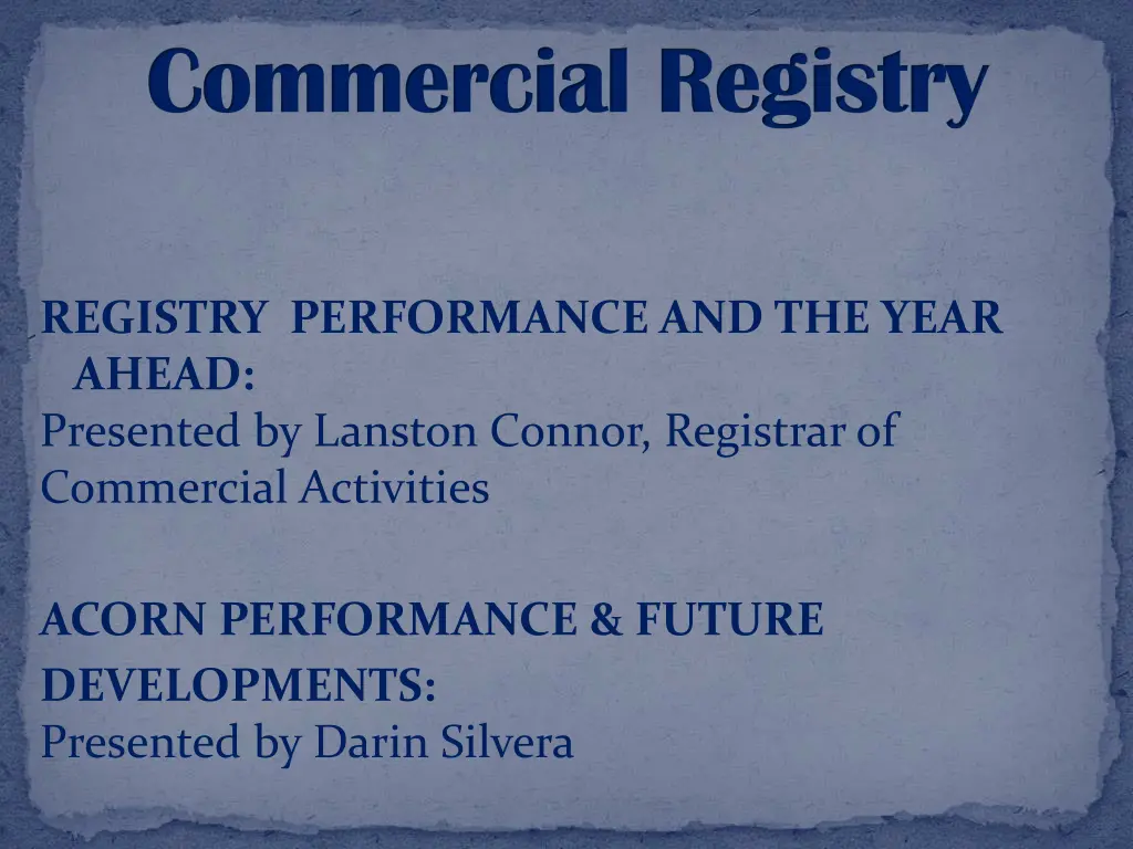 commercial registry