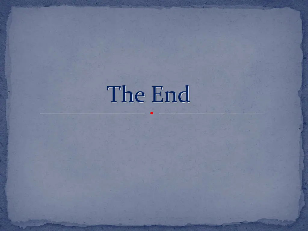 the end