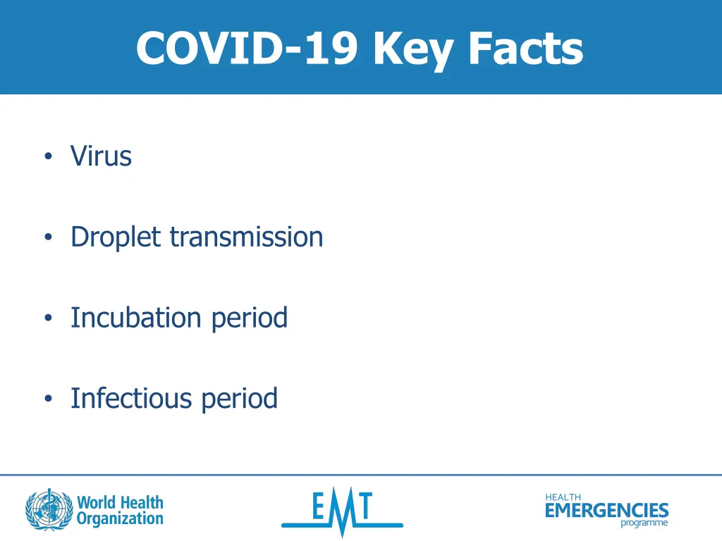 covid 19 key facts