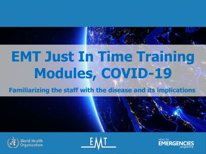 emt just in time training modules covid 19