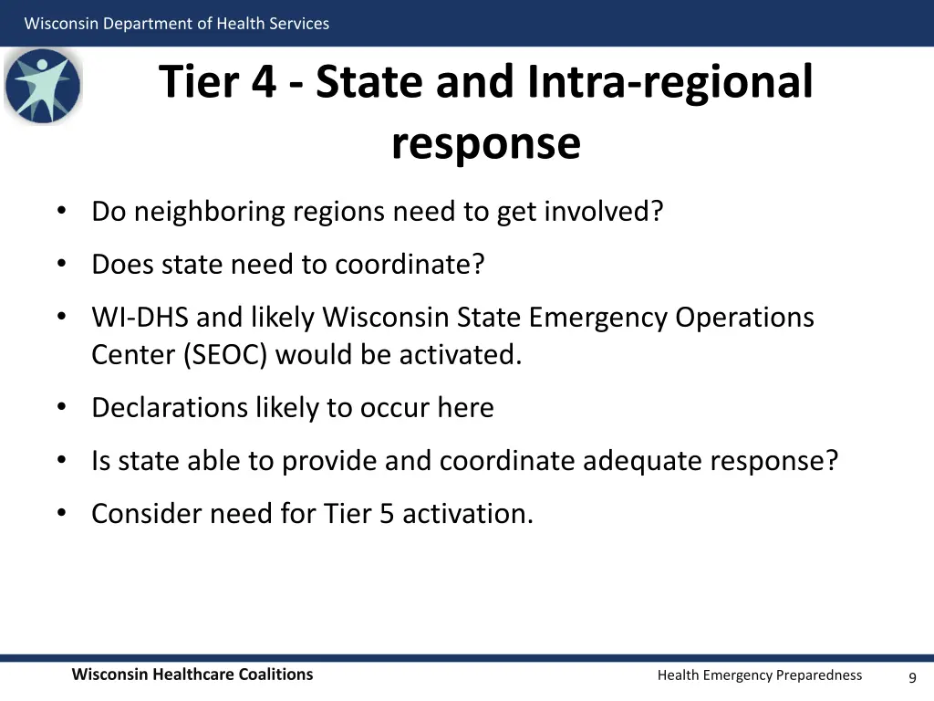 wisconsin department of health services tier 1