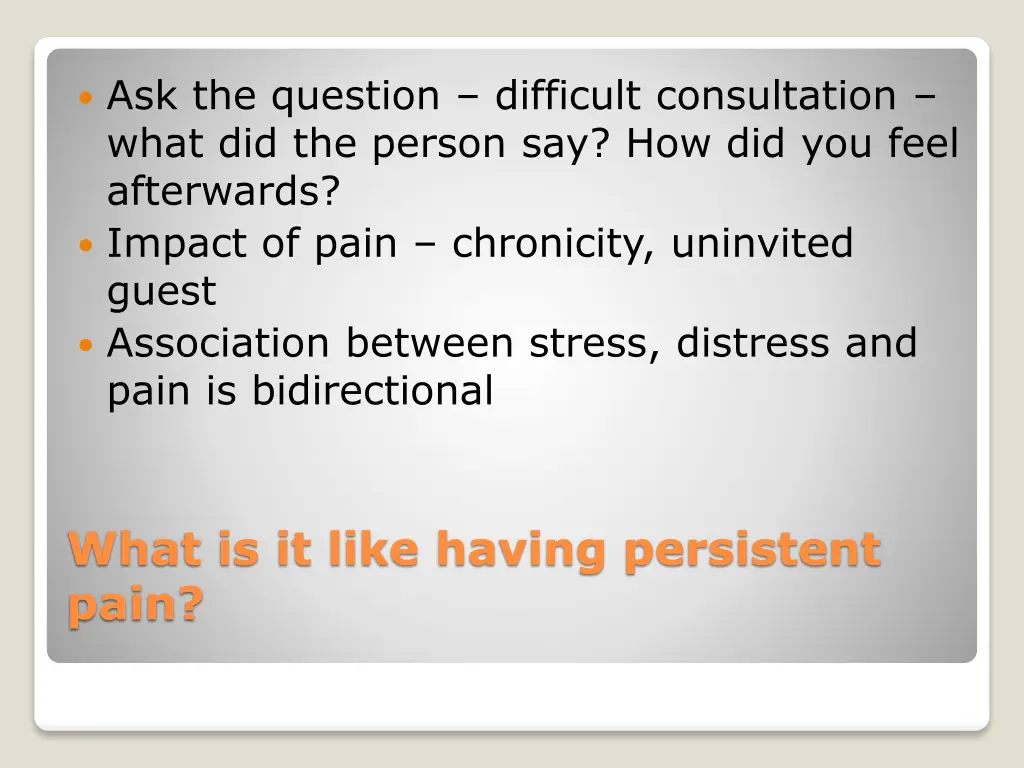 ask the question difficult consultation what