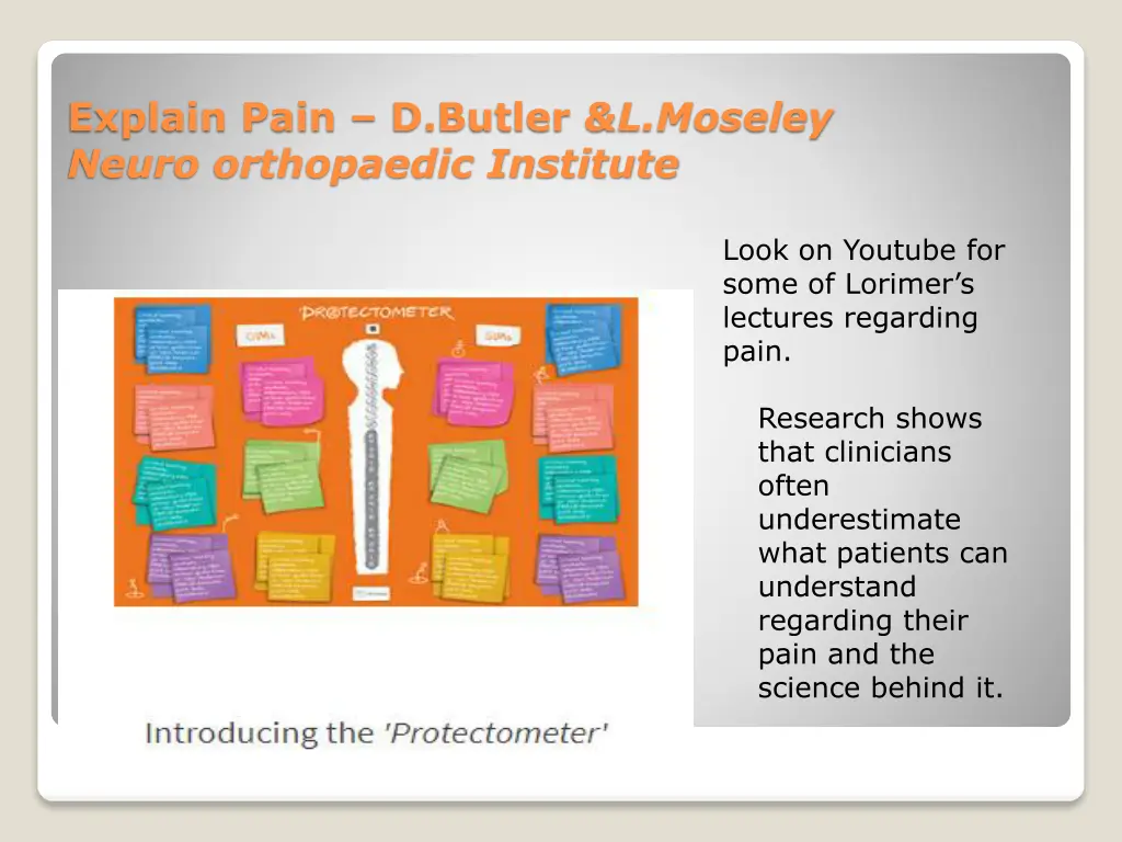 explain pain d butler l moseley neuro orthopaedic