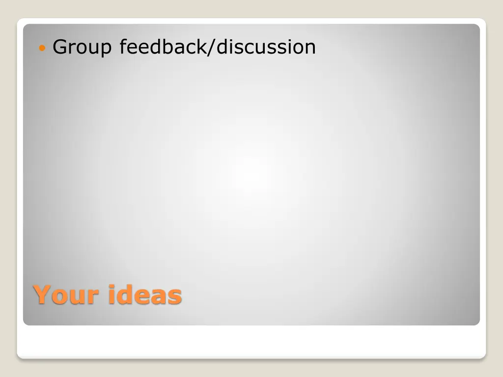 group feedback discussion