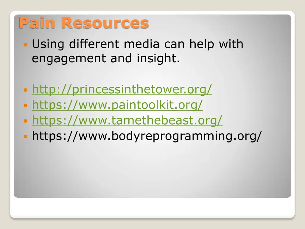 pain resources