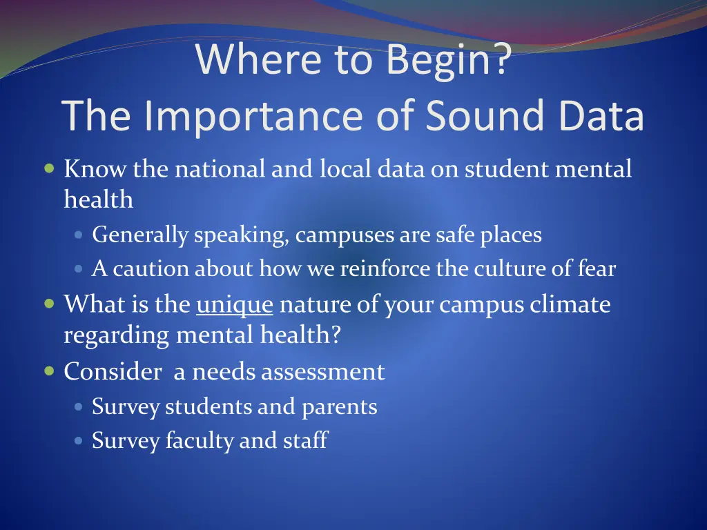 where to begin the importance of sound data