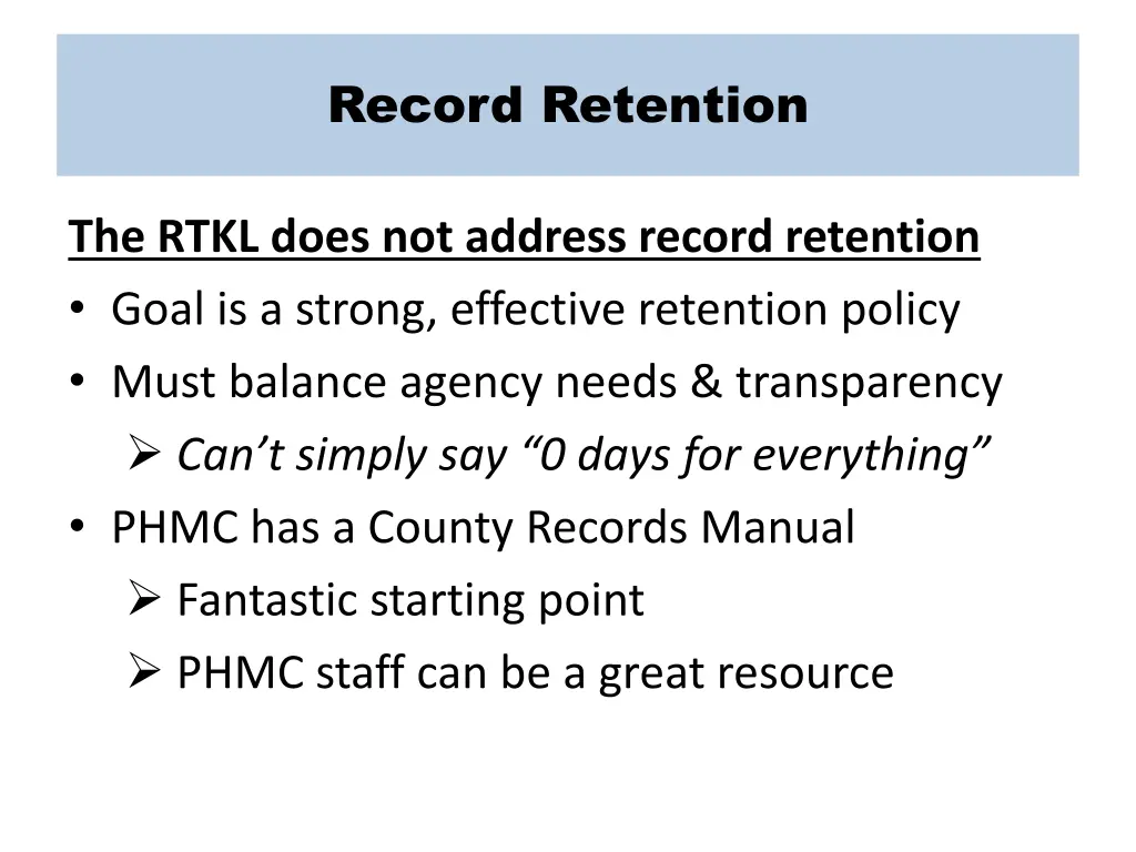 record retention