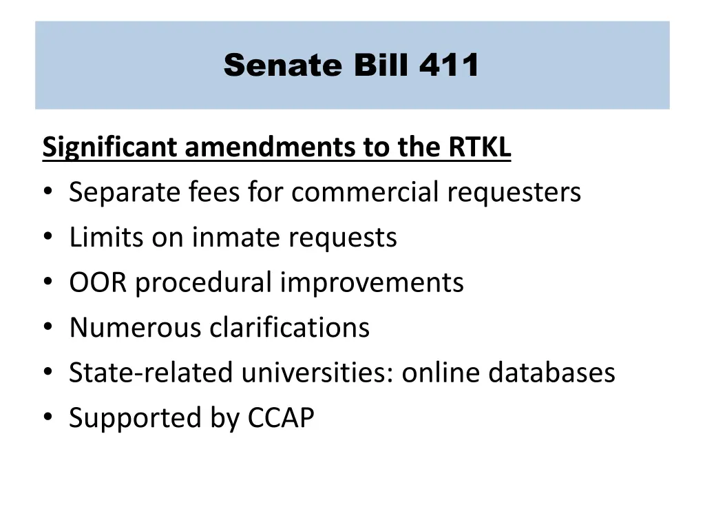 senate bill 411