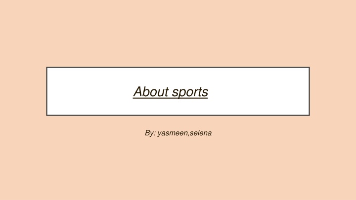 about sports