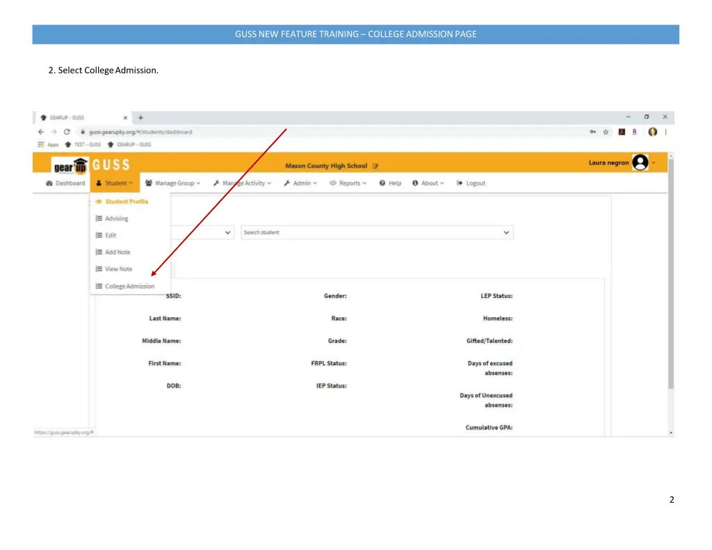 guss new feature training college admissionpage 1