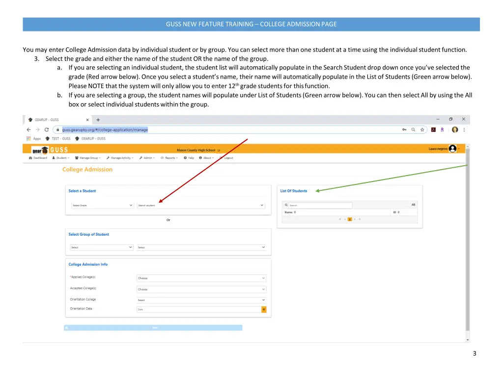 guss new feature training college admissionpage 2