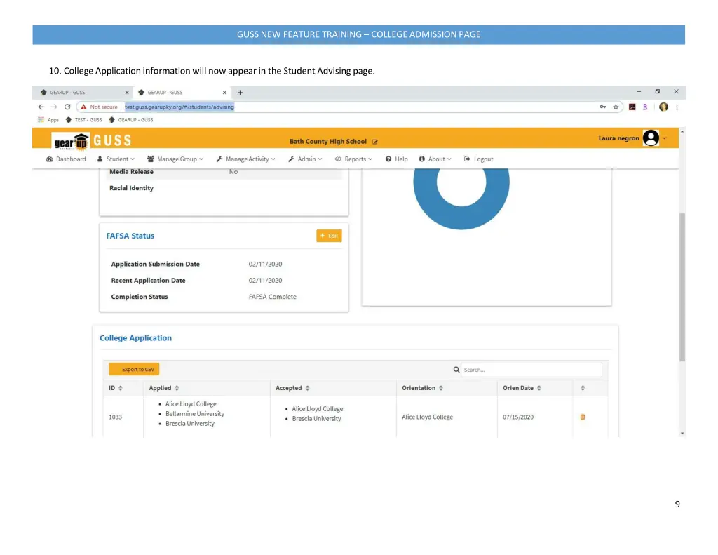 guss new feature training college admissionpage 8