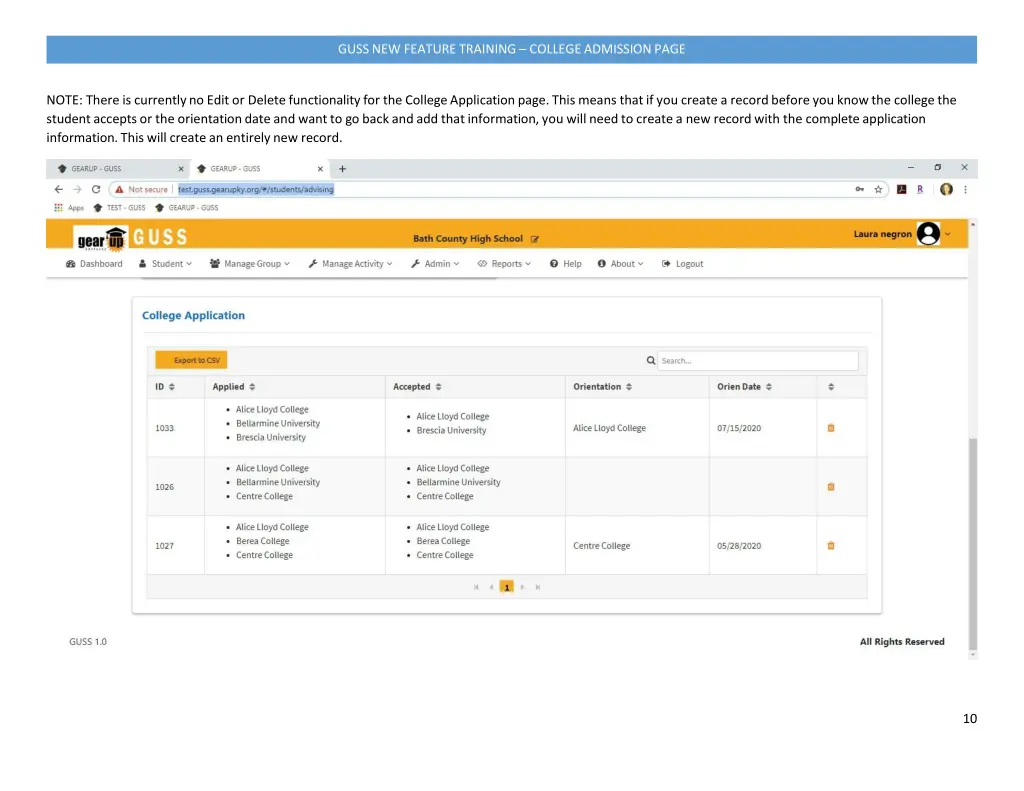 guss new feature training college admissionpage 9