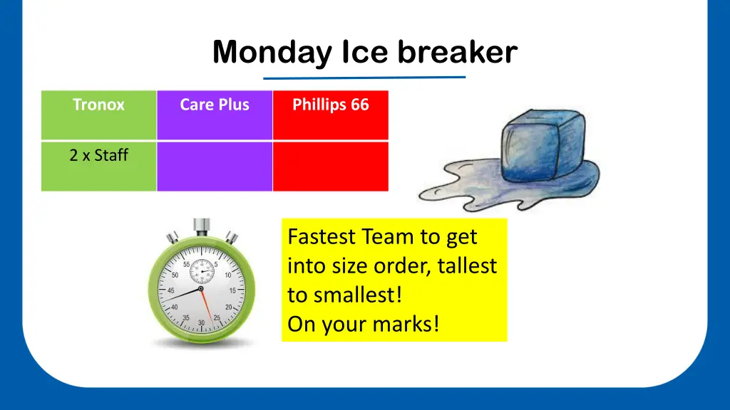 monday ice breaker